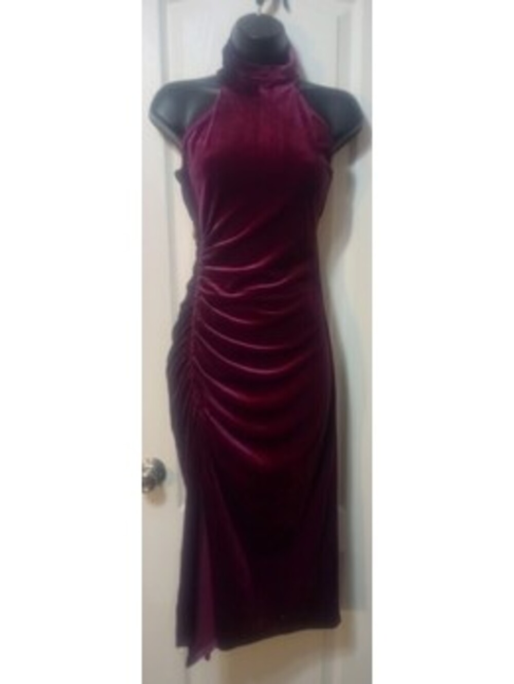 Taylor Velvet Ruched Dress | Size 2 | MardiGra Vibe